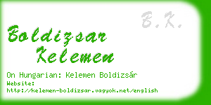 boldizsar kelemen business card